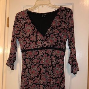 Paisley Dress with High/Low Hem